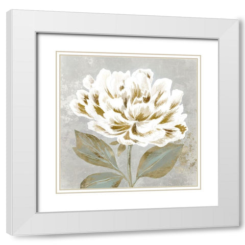 White Sage II White Modern Wood Framed Art Print with Double Matting by Aria K