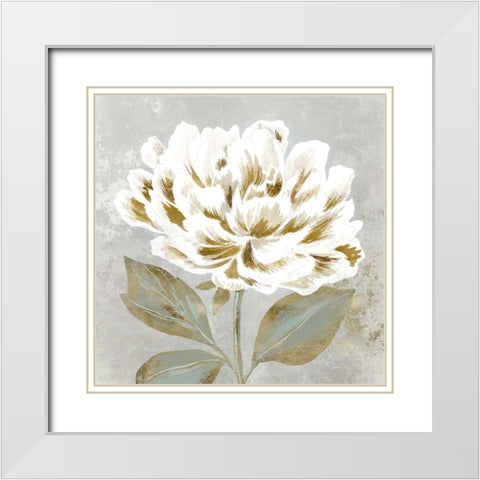 White Sage II White Modern Wood Framed Art Print with Double Matting by Aria K
