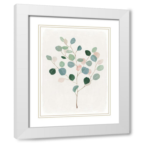 Soothing Botanical I White Modern Wood Framed Art Print with Double Matting by Aria K