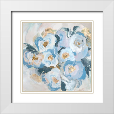 Botanical Bliss White Modern Wood Framed Art Print with Double Matting by Aria K