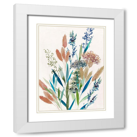 Petals of Perfection I White Modern Wood Framed Art Print with Double Matting by Aria K