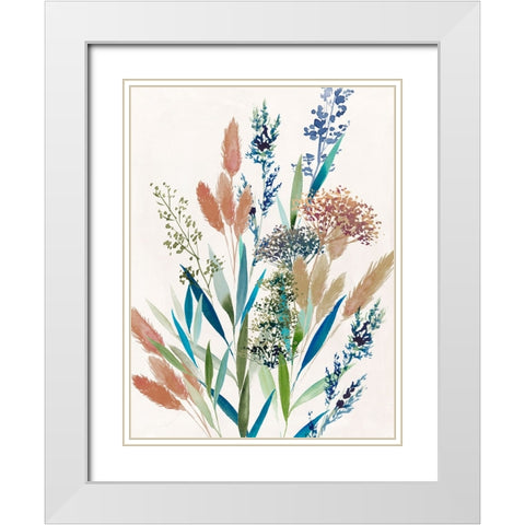 Petals of Perfection I White Modern Wood Framed Art Print with Double Matting by Aria K