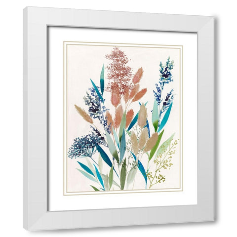 Petals of Perfection II White Modern Wood Framed Art Print with Double Matting by Aria K