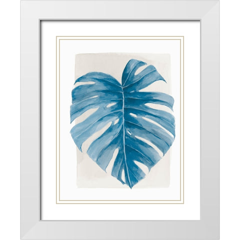 Palms at Sunset I White Modern Wood Framed Art Print with Double Matting by Aria K