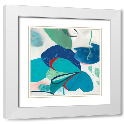 Aquatic Atmosphere II White Modern Wood Framed Art Print with Double Matting by Rosa, Diana