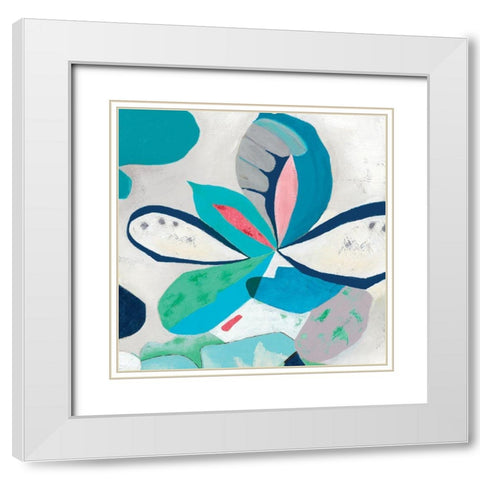 Ever Green White Modern Wood Framed Art Print with Double Matting by Rosa, Diana