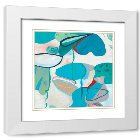 Indigo Atmosphere  White Modern Wood Framed Art Print with Double Matting by Rosa, Diana