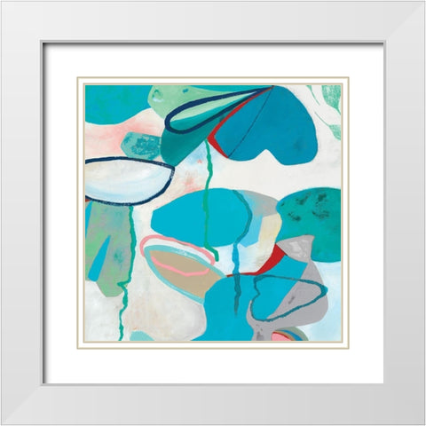 Indigo Atmosphere  White Modern Wood Framed Art Print with Double Matting by Rosa, Diana