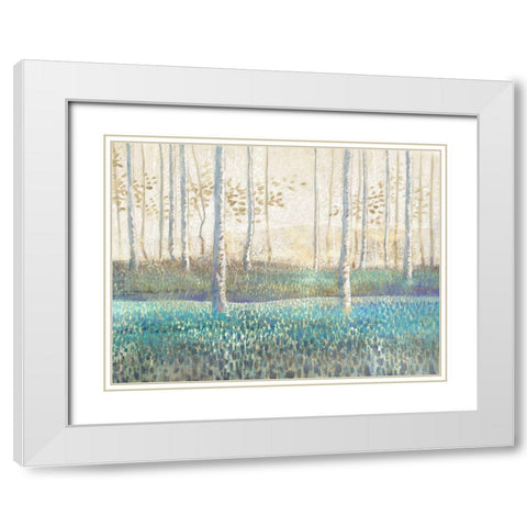 Comprehension I White Modern Wood Framed Art Print with Double Matting by Del Rizzo, Anthony