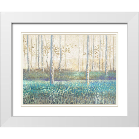 Comprehension I White Modern Wood Framed Art Print with Double Matting by Del Rizzo, Anthony