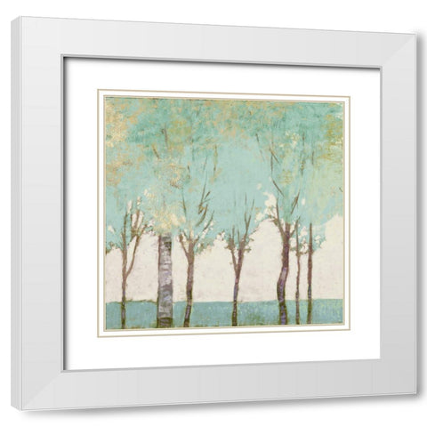 Evergreen Wanderlust II  White Modern Wood Framed Art Print with Double Matting by Del Rizzo, Anthony
