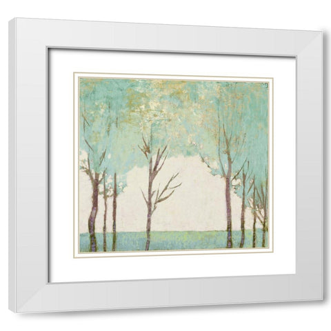 Evergreen Wanderlust III  White Modern Wood Framed Art Print with Double Matting by Del Rizzo, Anthony