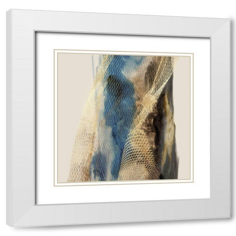 Metalic Lace II White Modern Wood Framed Art Print with Double Matting by Peal, Emma