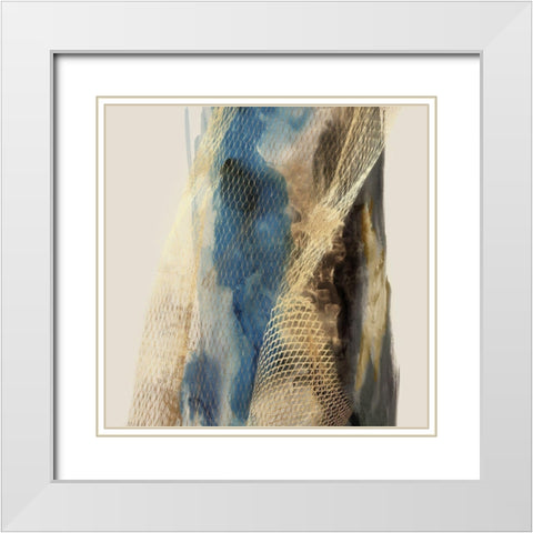 Metalic Lace II White Modern Wood Framed Art Print with Double Matting by Peal, Emma