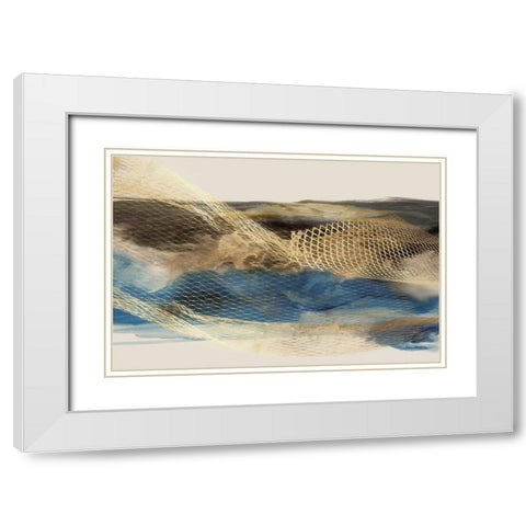 Metalic Lace III White Modern Wood Framed Art Print with Double Matting by Peal, Emma