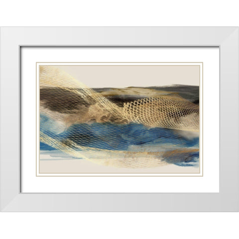 Metalic Lace III White Modern Wood Framed Art Print with Double Matting by Peal, Emma