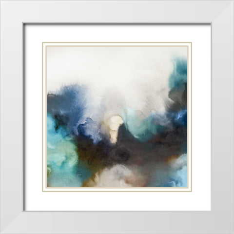 Smoke In Water I  White Modern Wood Framed Art Print with Double Matting by Peal, Emma