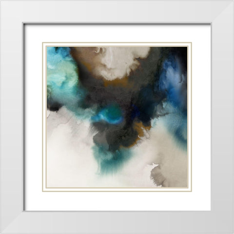 Smoke In Water II White Modern Wood Framed Art Print with Double Matting by Peal, Emma