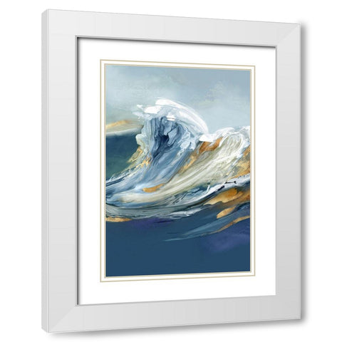 Fantasy Wave  White Modern Wood Framed Art Print with Double Matting by Peal, Emma