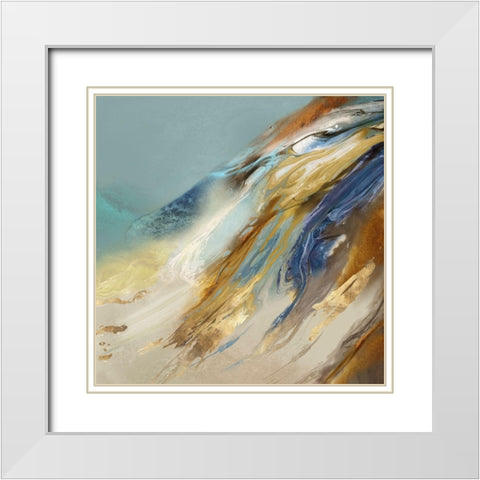 Fantasy Mountain  White Modern Wood Framed Art Print with Double Matting by Peal, Emma