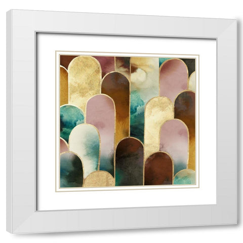 Allover Arch I  White Modern Wood Framed Art Print with Double Matting by Peal, Emma