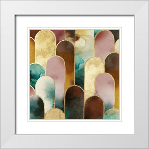 Allover Arch I  White Modern Wood Framed Art Print with Double Matting by Peal, Emma