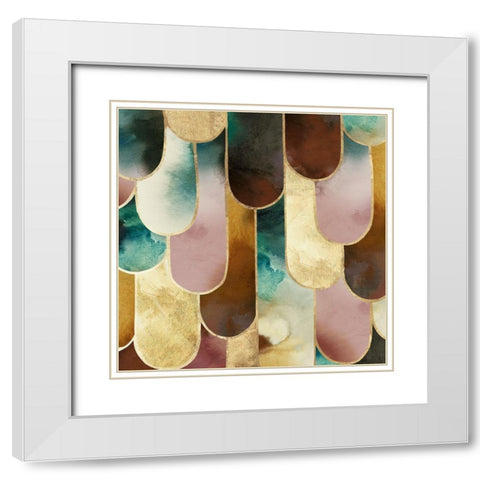 Allover Arch II  White Modern Wood Framed Art Print with Double Matting by Peal, Emma