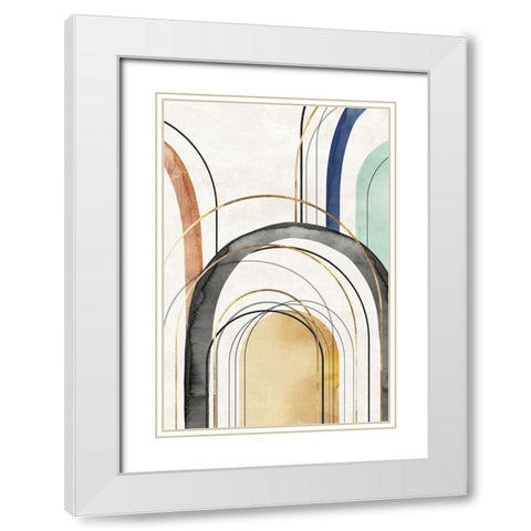 Golden Arches I  White Modern Wood Framed Art Print with Double Matting by Peal, Emma
