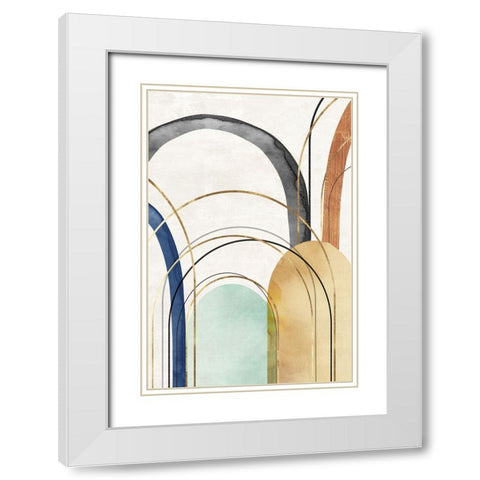 Golden Arches II  White Modern Wood Framed Art Print with Double Matting by Peal, Emma