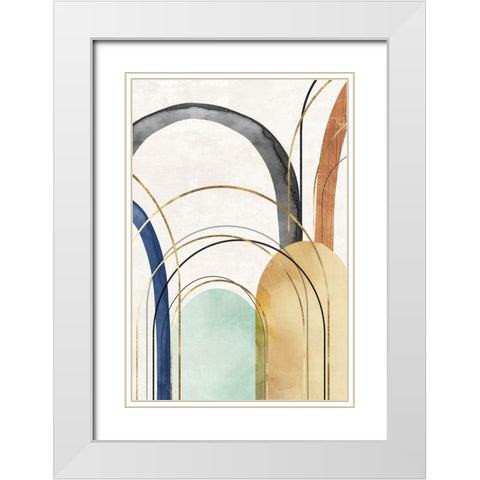 Golden Arches II  White Modern Wood Framed Art Print with Double Matting by Peal, Emma
