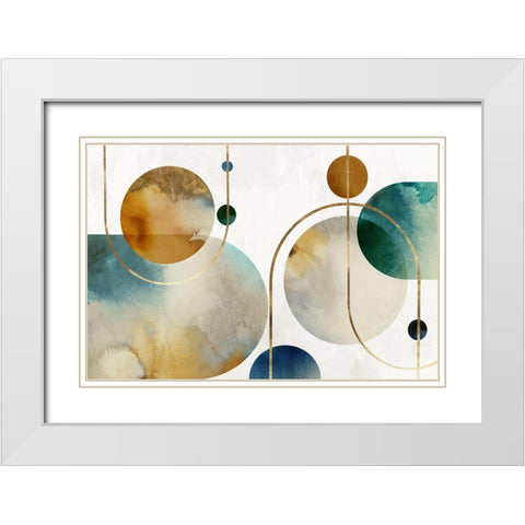 Lunar Galaxy  White Modern Wood Framed Art Print with Double Matting by Peal, Emma