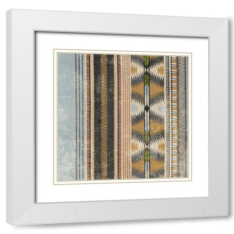 Navaho I  White Modern Wood Framed Art Print with Double Matting by Peal, Emma