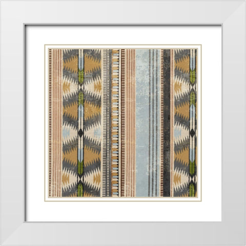 Navaho II  White Modern Wood Framed Art Print with Double Matting by Peal, Emma