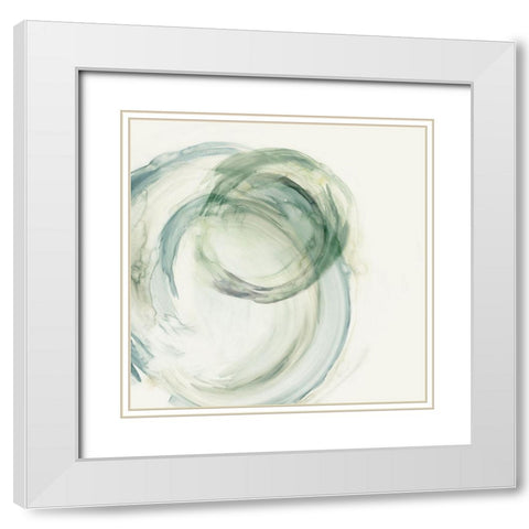 New Circle  White Modern Wood Framed Art Print with Double Matting by Peal, Emma