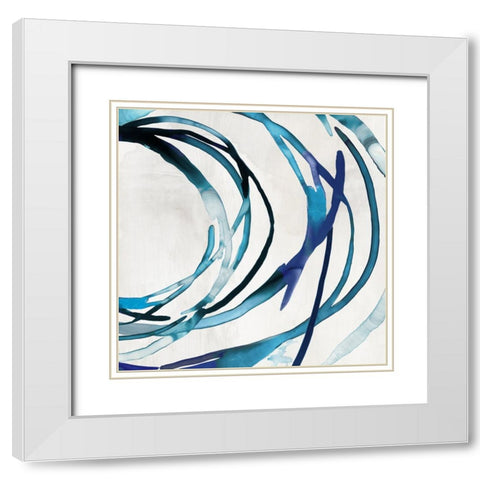 Dischi White Modern Wood Framed Art Print with Double Matting by Peal, Emma