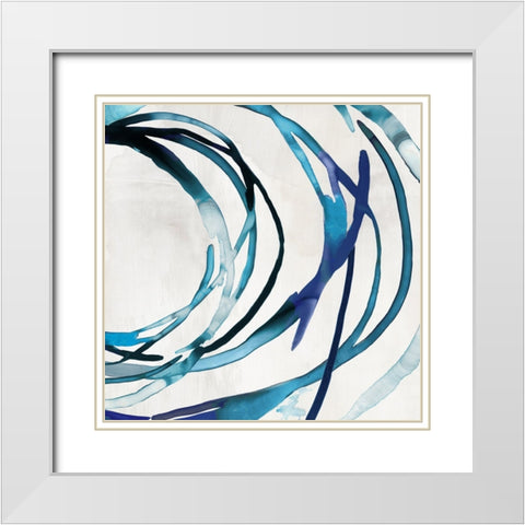 Dischi White Modern Wood Framed Art Print with Double Matting by Peal, Emma