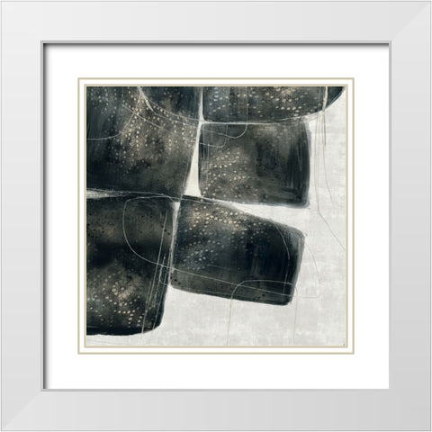 Shapes of Lacy II White Modern Wood Framed Art Print with Double Matting by Peal, Emma
