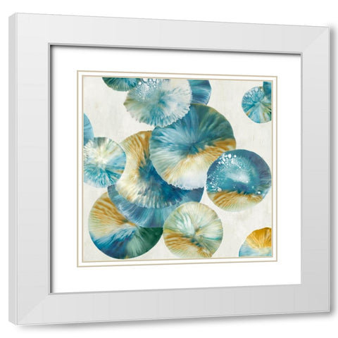 Cosmic Symphony White Modern Wood Framed Art Print with Double Matting by Peal, Emma