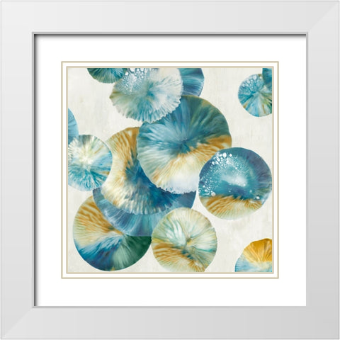 Cosmic Symphony White Modern Wood Framed Art Print with Double Matting by Peal, Emma