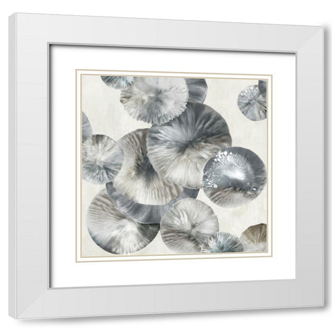 Cosmic Symphony White Modern Wood Framed Art Print with Double Matting by Peal, Emma