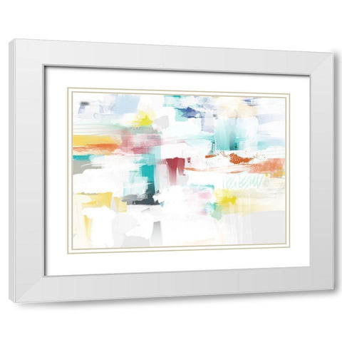 Spicy White I White Modern Wood Framed Art Print with Double Matting by Auda, Christine