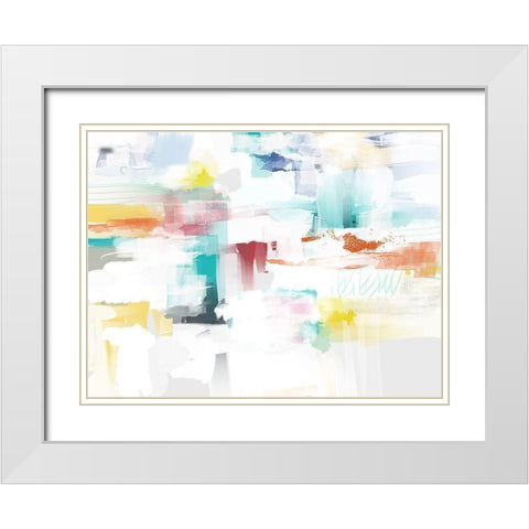 Spicy White I White Modern Wood Framed Art Print with Double Matting by Auda, Christine