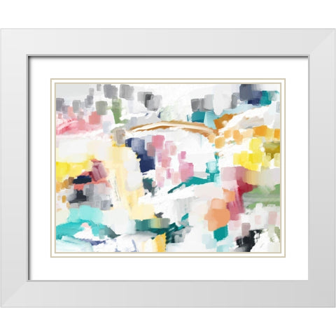 Spicy White II White Modern Wood Framed Art Print with Double Matting by Auda, Christine