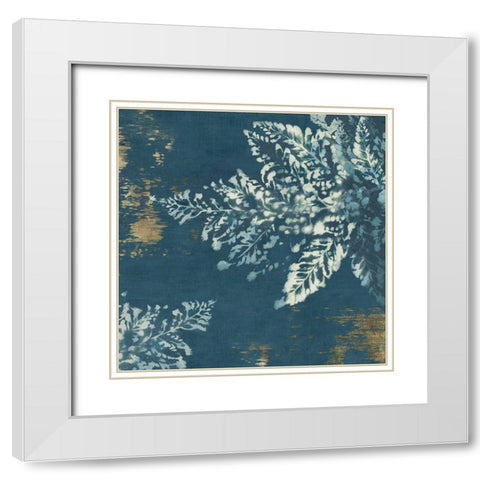 Fern Tye Dye I  White Modern Wood Framed Art Print with Double Matting by Black, Alex