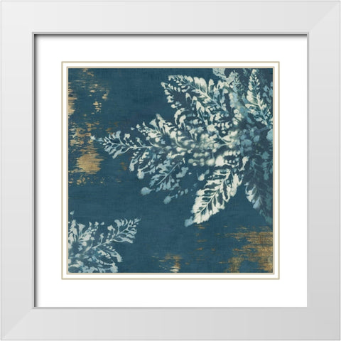 Fern Tye Dye I  White Modern Wood Framed Art Print with Double Matting by Black, Alex