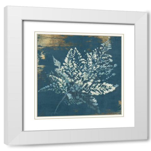 Fern Tye Dye II  White Modern Wood Framed Art Print with Double Matting by Black, Alex
