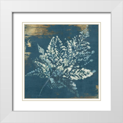 Fern Tye Dye II  White Modern Wood Framed Art Print with Double Matting by Black, Alex