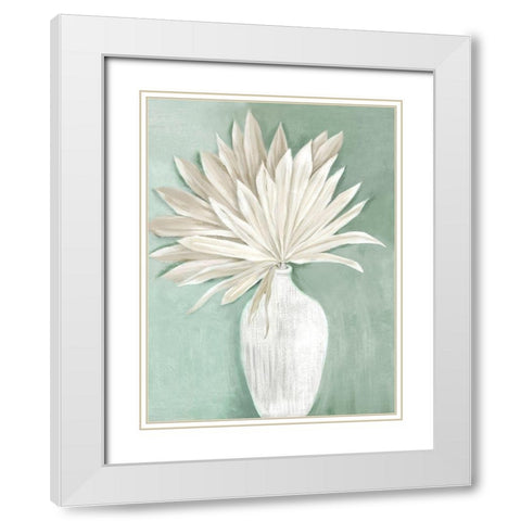 Sandy Boho Dry Palms II White Modern Wood Framed Art Print with Double Matting by Black, Alex