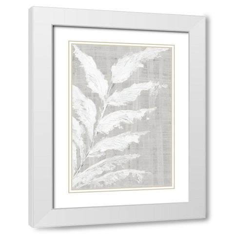 Neutral Palms II  White Modern Wood Framed Art Print with Double Matting by Black, Alex