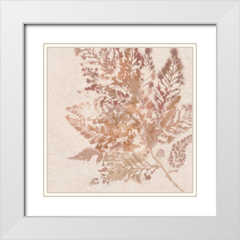 Coral Fern I  White Modern Wood Framed Art Print with Double Matting by Black, Alex